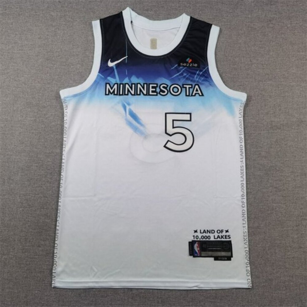 Youths Kids Mens Anthony Edwards Stitched White Jersey